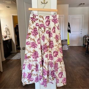 NWT Abercrombie and Fitch poplin tiered maxi skirt